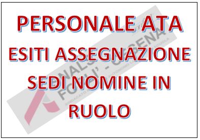 PERSONALE ATA - ASSEGNAZIONE SEDI NOMINATI IN RUOLO