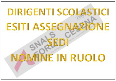 Concorso Dirigenti Scolastici - Assegnazione sedi a.s. 2021/2022