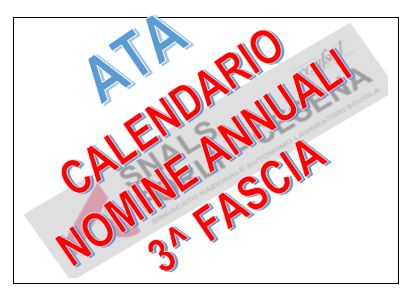 CALENDARIO NOMINE ATA 3^FASCIA