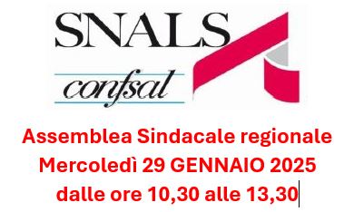 ASSEMBLEA SINDACALE REGIONALE - TUTTO IL PERSONALE DOCENTE ED ATA