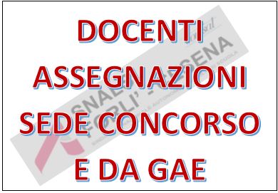 ASSEGNAZIONE SEDE DA CONCORSO E DA GAE a.s. 2021/22