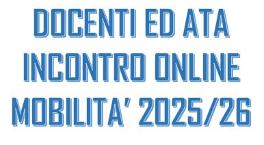 INCONTRO ONLINE SULLA MOBILITA' 2025/26