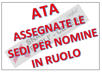 ATA - Assegnazione sedi per nomine in ruolo AA AT CS - a.s. 23/24