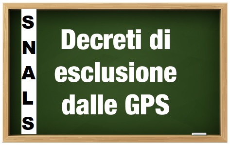 GPS 2020/2022 - Decreto di esclusione docenti