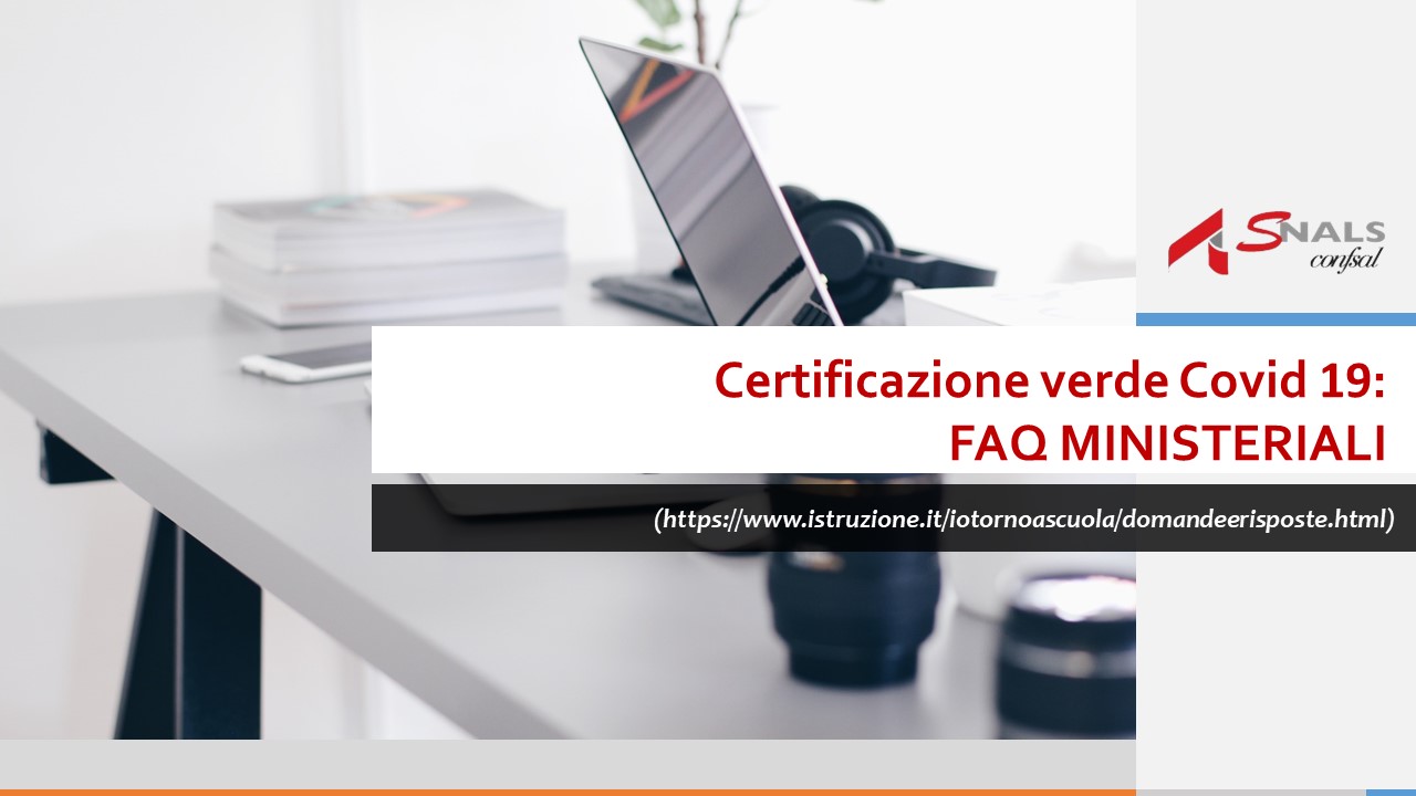 CERTIFICAZIONE VERDE: FAQ del Ministero dell'Istruzione