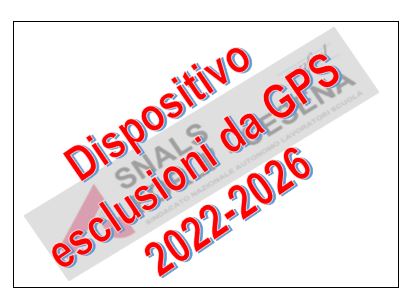 Dispositivo esclusioni da GPS 2022-2026