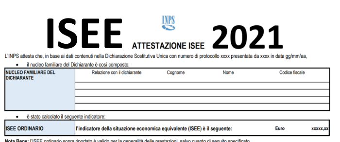 PROMEMORIA ISEE 2021