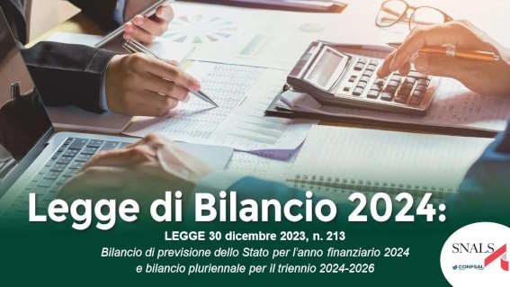 SCUOLA - LEGGE DI BILANCIO 2024