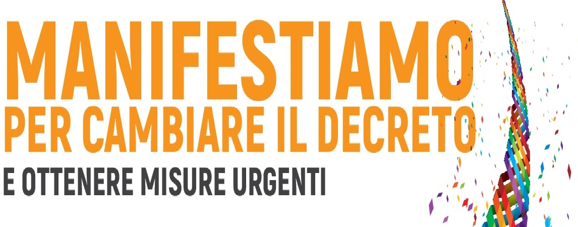 MODIFICA DL SOSTEGNI: MANIFESTAZIONI A LIVELLO NAZIONALE E REGIONALE