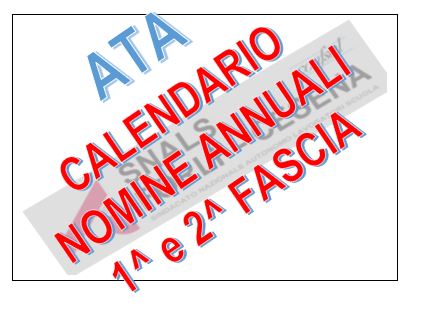 ATA CALENDARIO POSTI DISPONIBILI ANNUALI 1^FASCIA (24 MESI) E 2^FASCIA