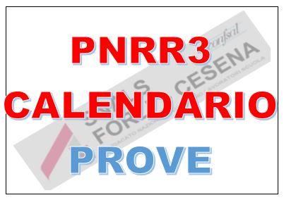 CALENDARIO PROVE PNRR3 CALENDARIO PROVE PNRR3