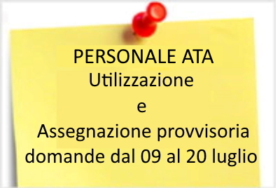 UTILIZZAZIONI E ASSEGNAZIONI PROVVISORIE PERSONALE ATA PER L'A.S. 2019/2020 - SCHEDA SINTETICA