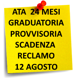 Graduatorie permanenti provvisorie personale ATA 2020/2021