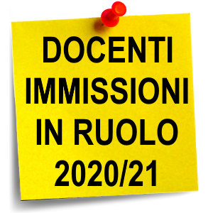EMILIA ROMAGNA - IMMISSIONI IN RUOLO PERSONALE DOCENTE 2020/21