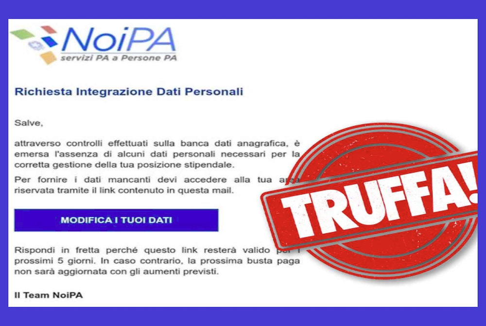 ATTENZIONE MAIL TRUFFA DA NOIPA ATTENZIONE MAIL TRUFFA DA NOIPA