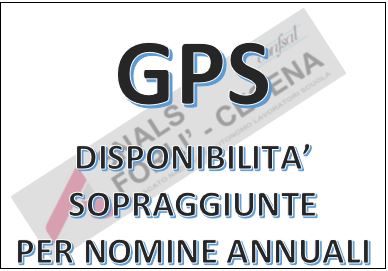 POSTI DISPONIBILI PER LE NOMINE DA GPS - PERSONALE DOCENTE