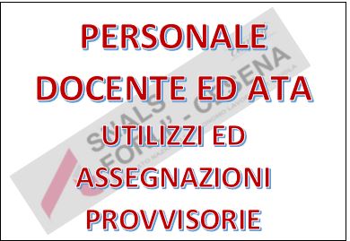 UTILIZZI E ASSEGNAZIONI PROVVISORIE PERSONALE DOCENTE ED ATA - A.S. 2021/22